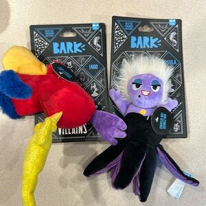 Set of two Disney villains dog toys